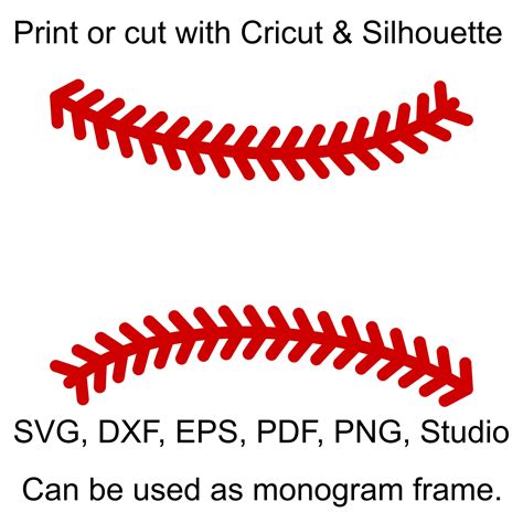 Download Free Baseball Stitches SVG for Cricut